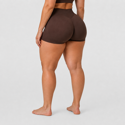 FitChic Avenue Sculpting High-Rise Shorts – Espresso