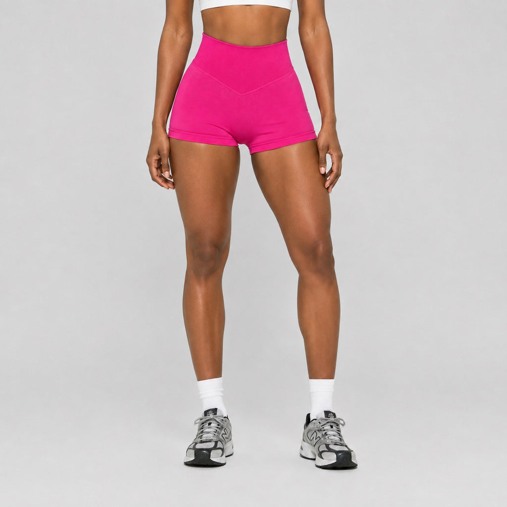 FitChic Avenue Sculpting High-Rise Shorts – Bright Fuchsia
