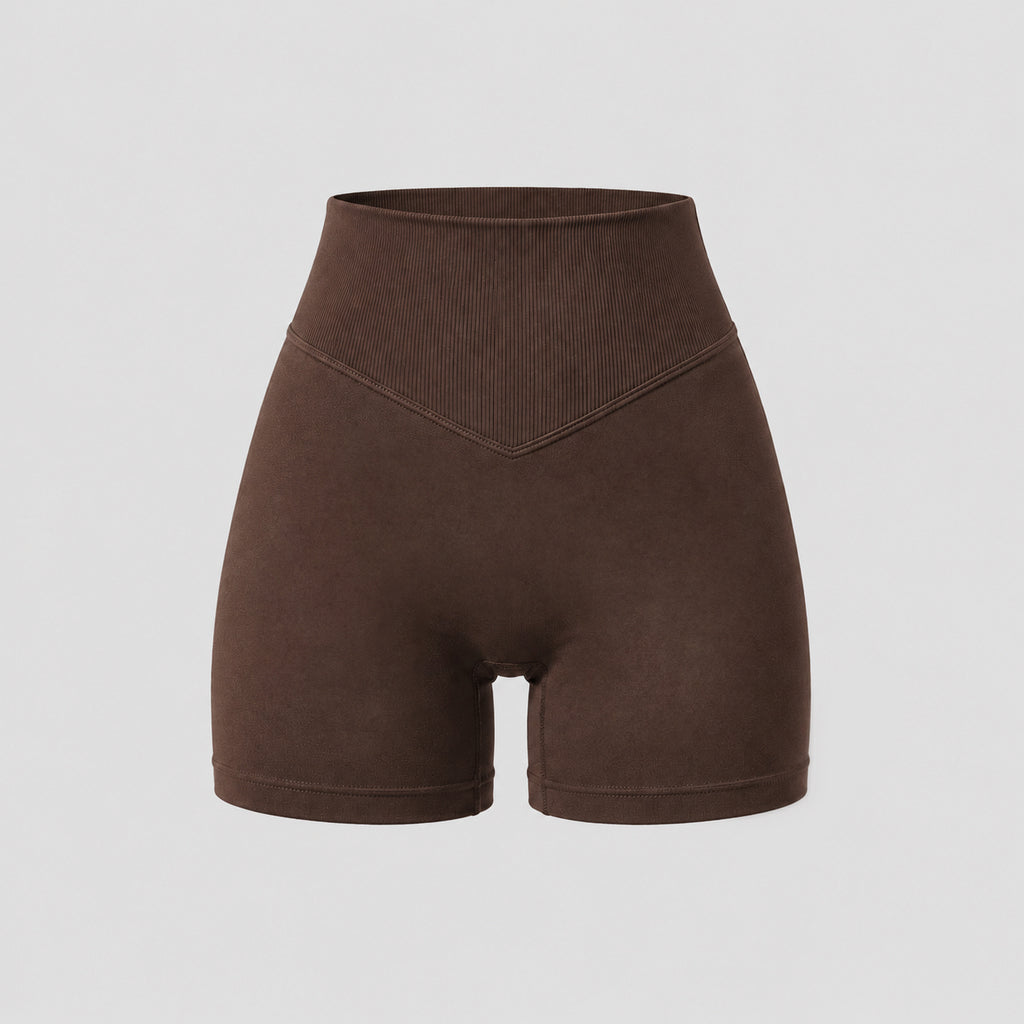 FitChic Avenue Sculpting High-Rise Shorts – Espresso