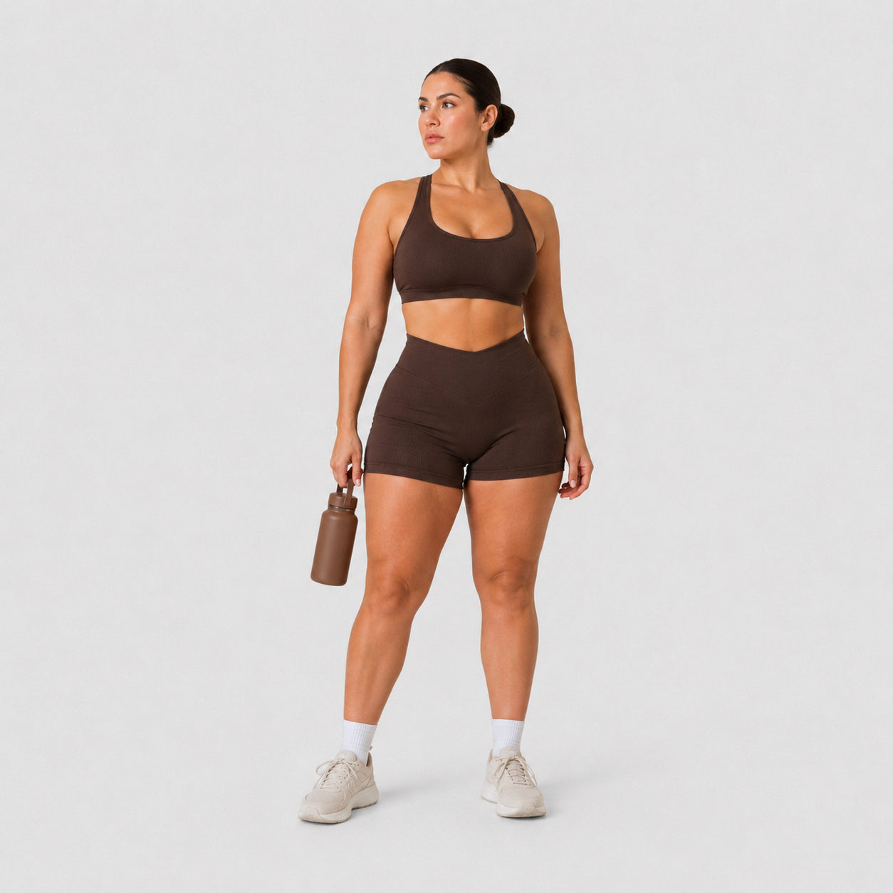 FitChic Avenue Sculpting High-Rise Shorts – Espresso