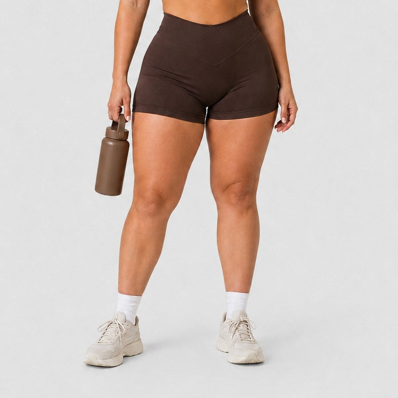 FitChic Avenue Sculpting High-Rise Shorts – Espresso