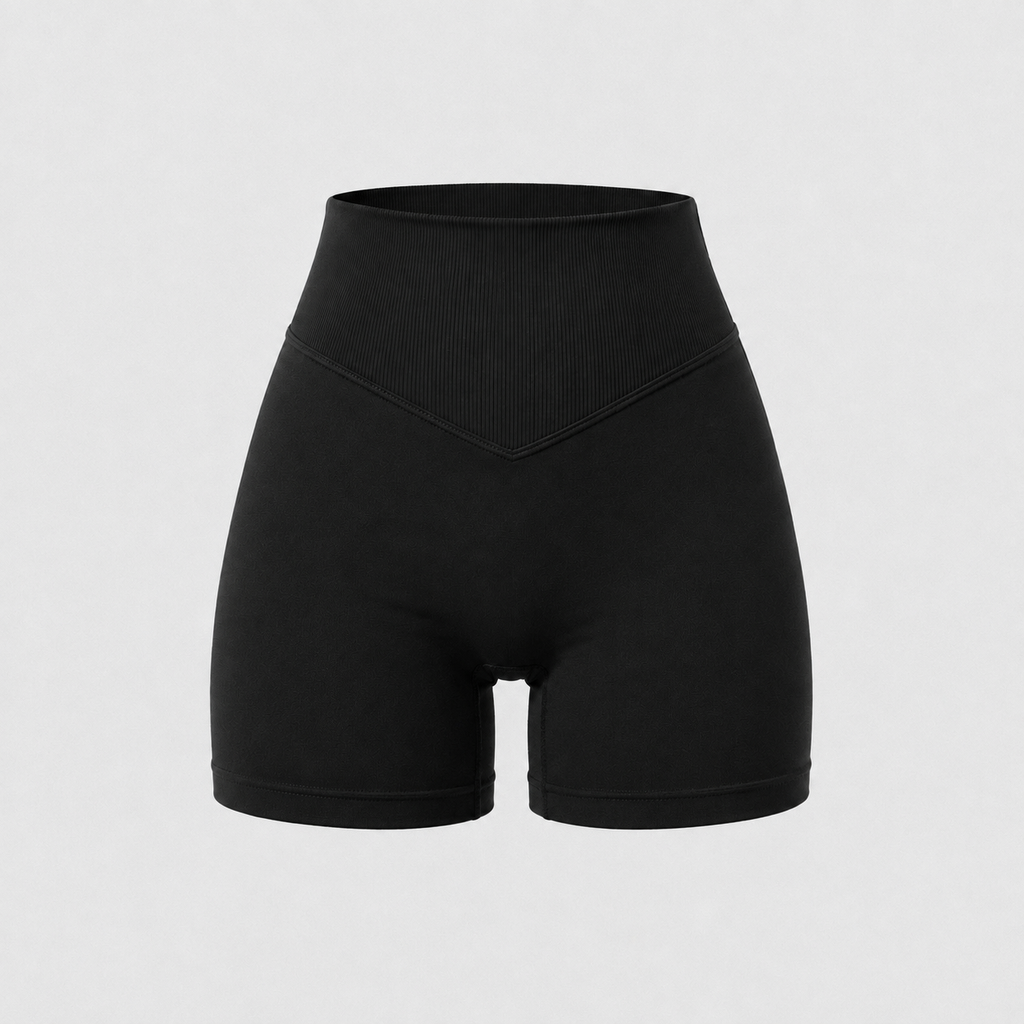 FitChic Avenue Sculpting High-Rise Shorts – Black