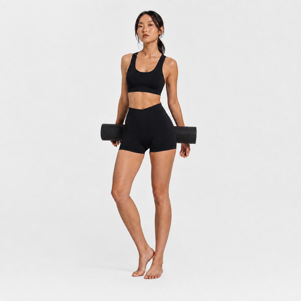 FitChic Avenue Sculpting High-Rise Shorts – Black